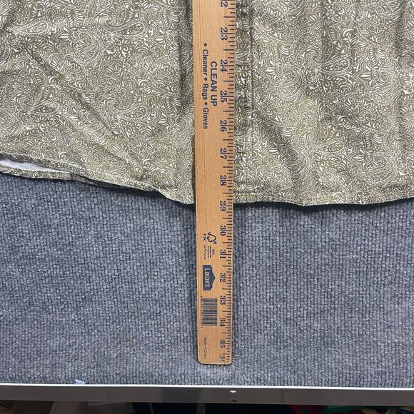 Ariat Pearl Snap Western Shirt Men's Large Green Paisley Allover Cowboy Rodeo - Picture 8 of 12